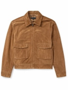 Nili Lotan - Majorca Suede Trucker Jacket - Brown