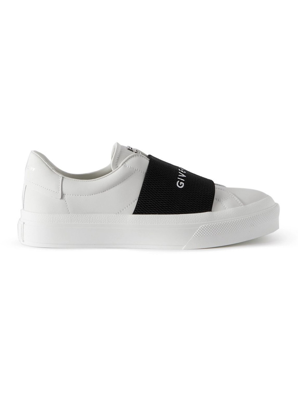 Photo: Givenchy - City Court Slip-On Leather Sneakers - White