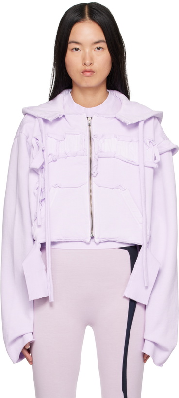 Photo: Ottolinger Purple Distressed Sweat Hoodie