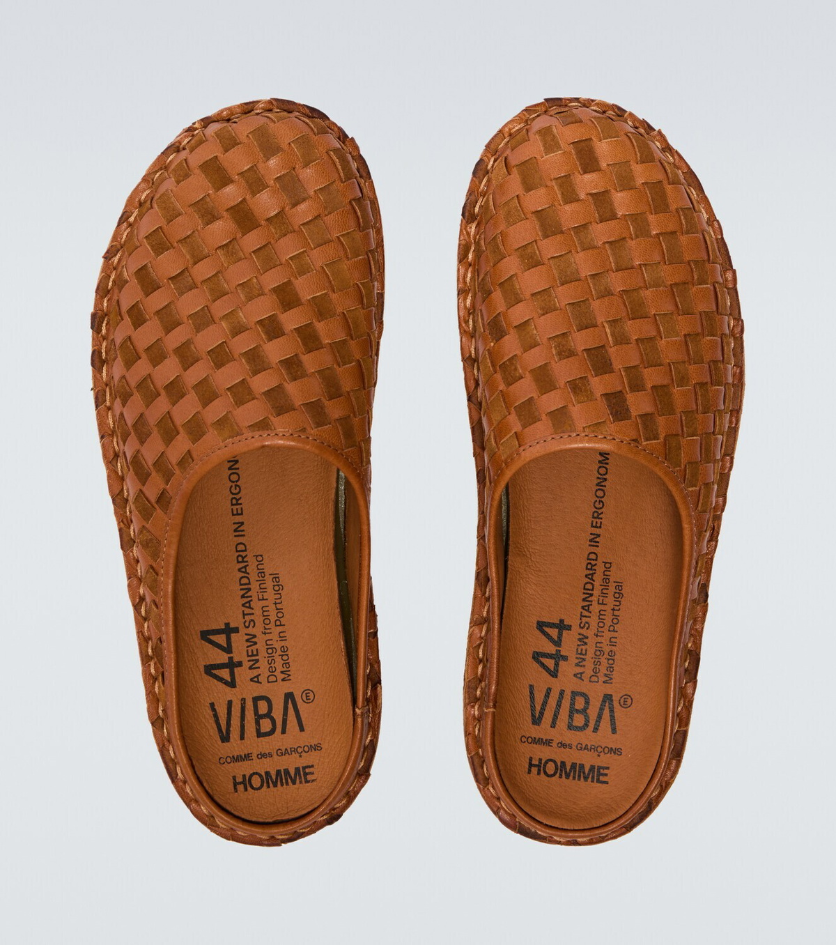 Comme des Garçons Homme x VIBAe leather and suede mules