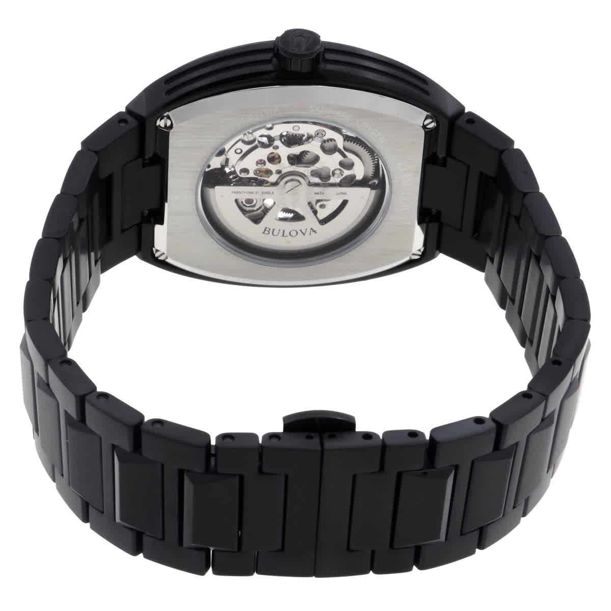 Bulova Maquina Automatic Rainbow Semi-Skeleton Dial Mens Watch 98A320