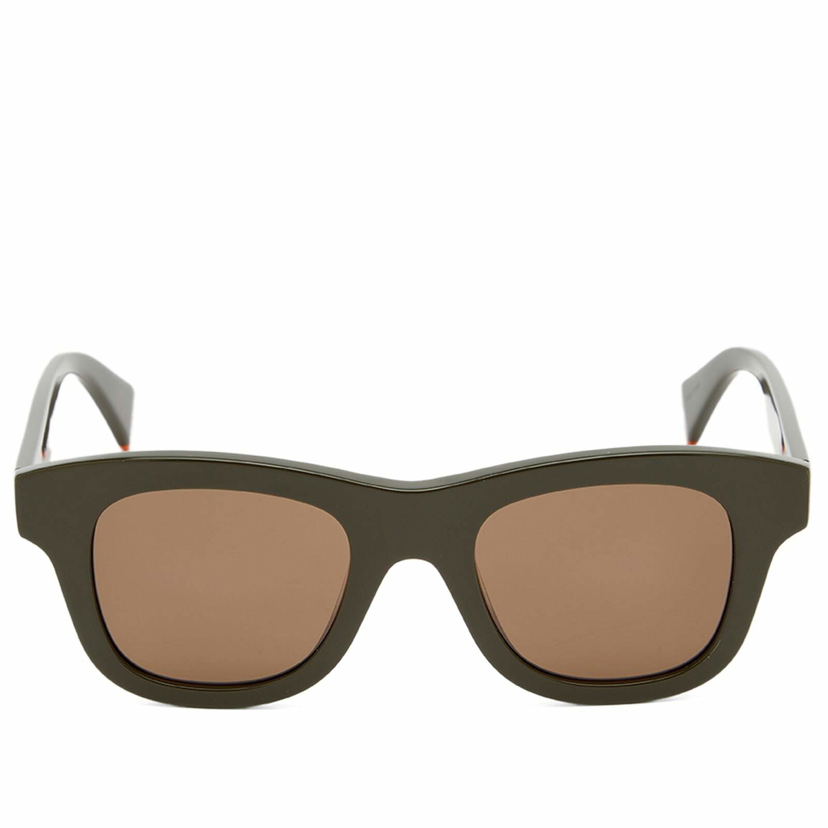 Kenzo Eyewear Women's AKA Sunglasses in Shiny Dark Green/Brown Kenzo