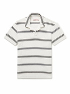 Orlebar Brown - Slim-Fit Striped Cotton-Terry Polo Shirt - White