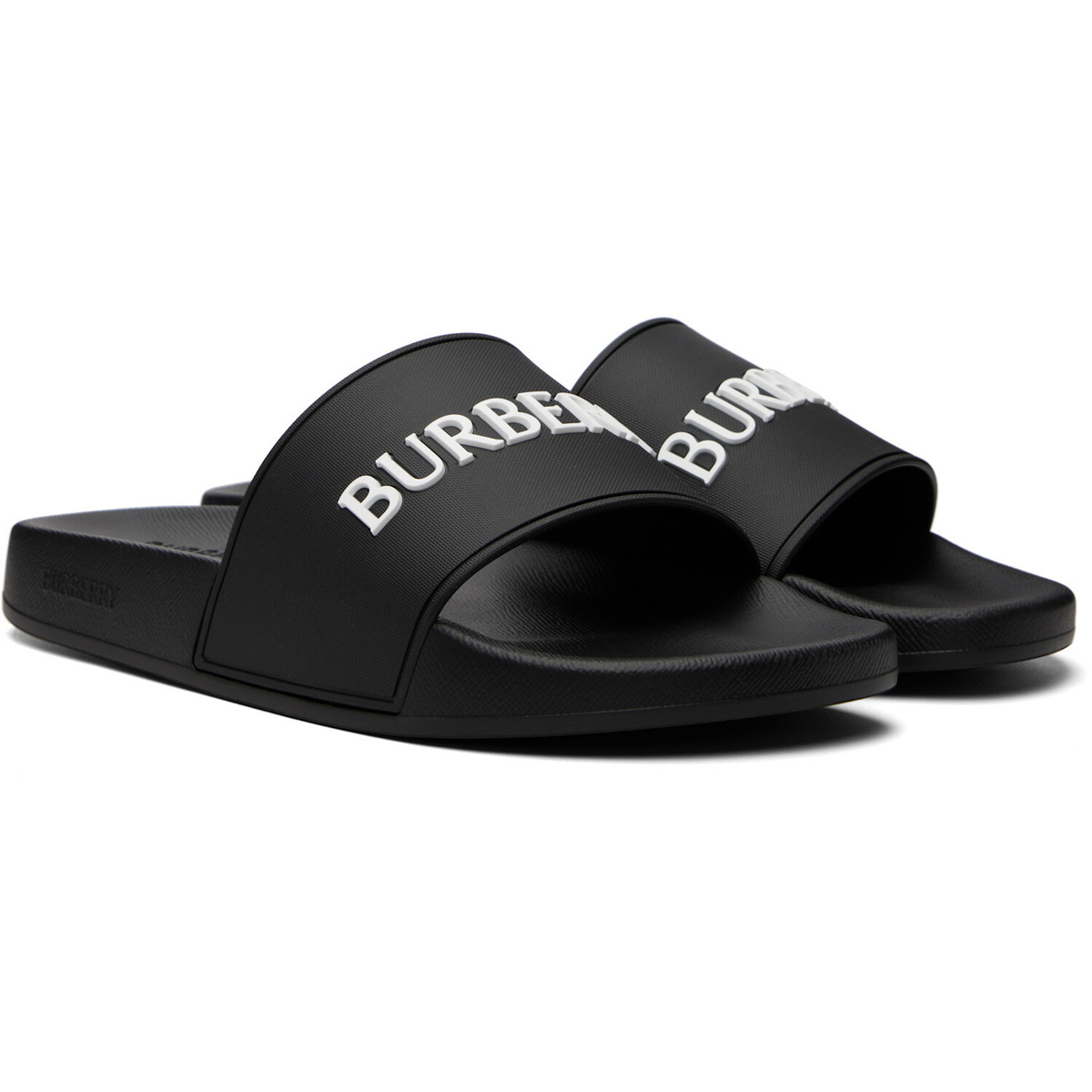 Burberry Black Logo Slides