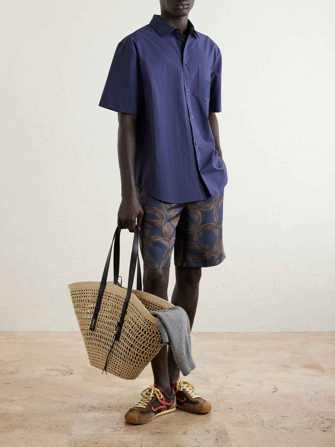 LOEWE - Paula's Ibiza Braid Basket Leather-Trimmed Raffia Tote Bag