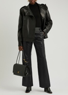 Aexae Straight-leg Leather Trousers Black