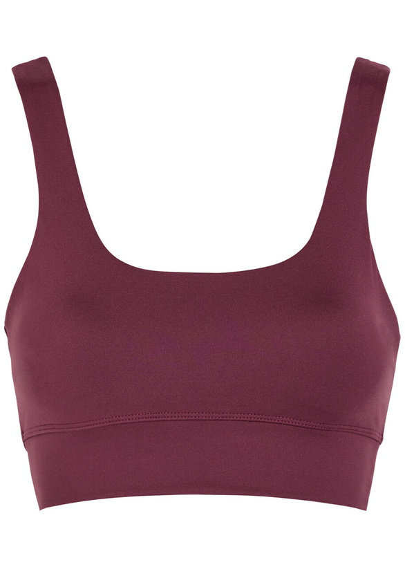 Photo: Varley Freesoft Cori Stretch-jersey Sports bra top Burgundy