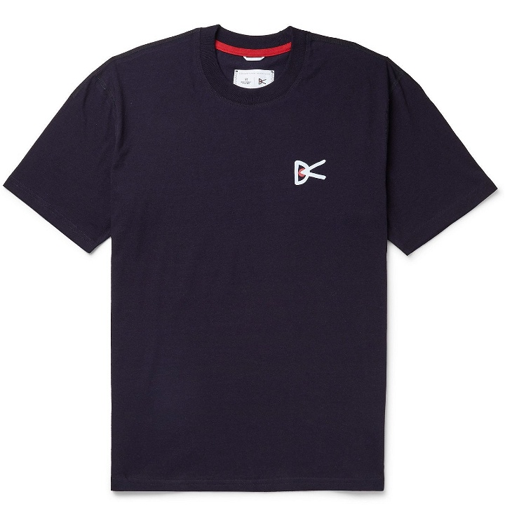 Photo: DISTRICT VISION - Reigning Champ Printed Cotton-Jersey T-Shirt - Blue