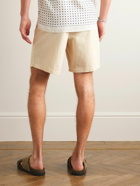 Orlebar Brown - Aston Straight-Leg Pleated Cotton Shorts - Neutrals