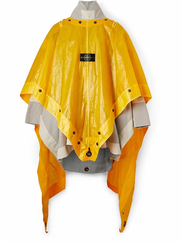 Photo: Stone Island - Convertible Layered Ripstop and Wool-Blend Hooded Poncho