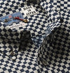Blue Blue Japan - Button-Down Collar Checked Cotton Shirt - Indigo