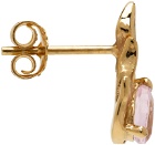 Alan Crocetti SSENSE Exclusive Gold Pink Micro Gem In Heat Earring