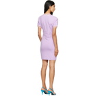 Versace Purple Jacquard Stretch Cotton-Jersey Minidress