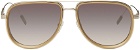 ZEGNA Gold Metal Sunglasses