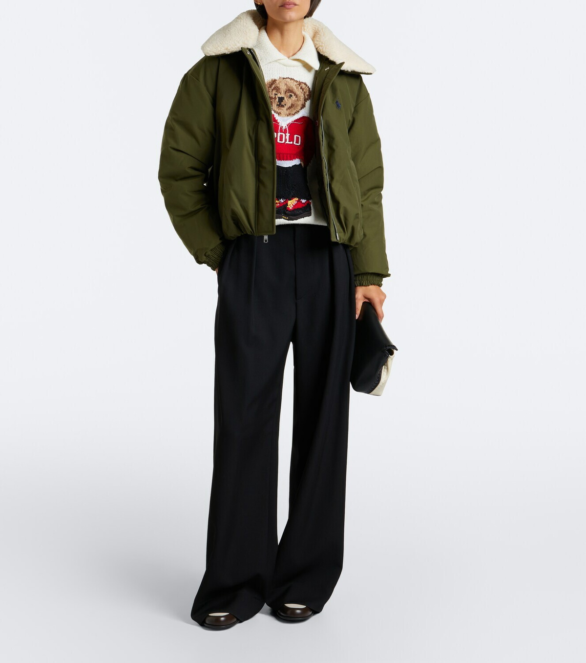 Polo Ralph Lauren Teddy-trimmed technical down jacket