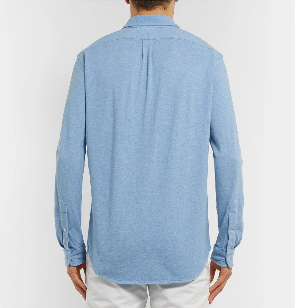 POLO RALPH LAUREN Slim-Fit Mélange Cotton-Piqué Polo Shirt for Men