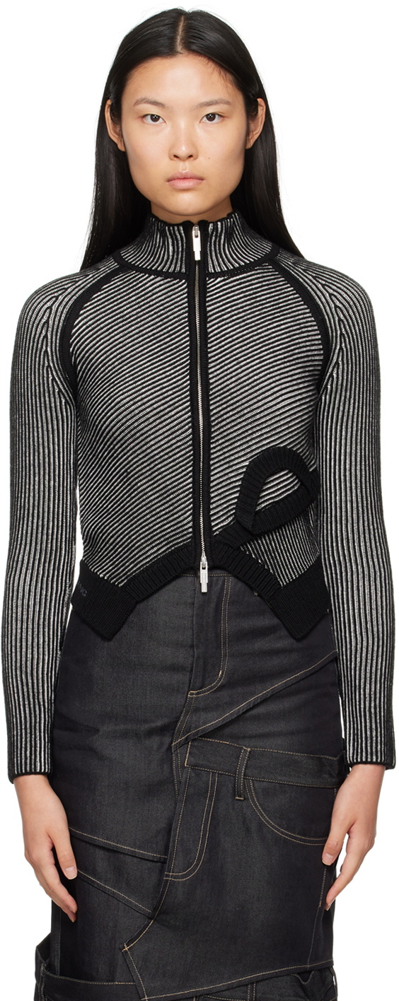 Feng Chen Wang Black & White Raglan Jacket Feng Chen Wang
