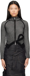 Feng Chen Wang Black & White Raglan Jacket