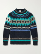 Paul Smith - Fair Isle Intarsia-Knit Wool and Alpaca-Blend Sweater - Blue