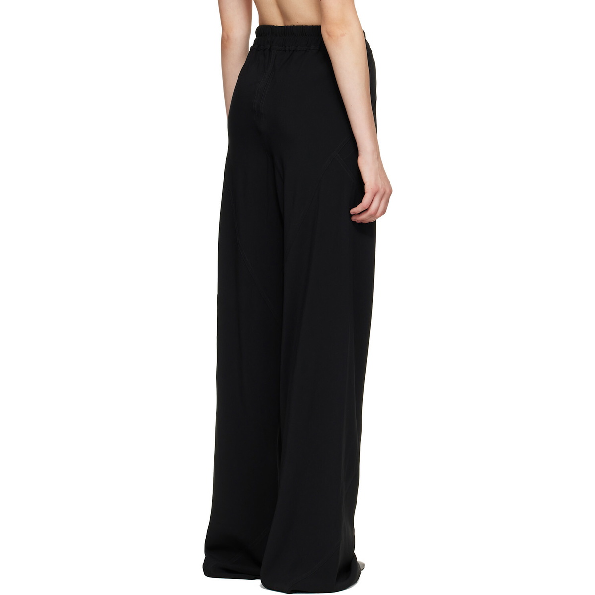 Rick Owens Black Tower Drawstring Bias Trousers