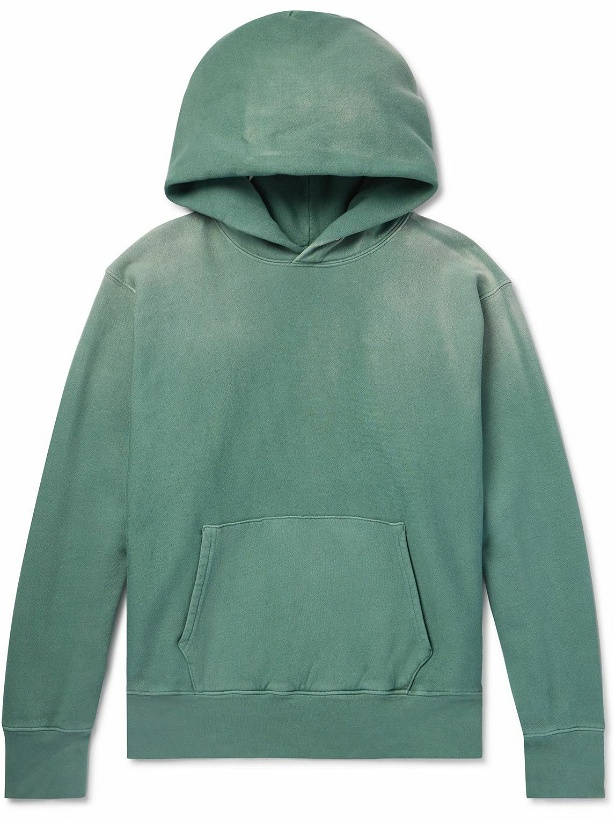 Photo: Les Tien - Garment-Dyed Cotton-Jersey Hoodie - Green