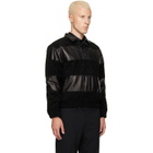 Ernest W. Baker Black Leather & Suede Sailor Jacket
