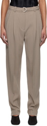 3.1 Phillip Lim Taupe Double Pleat Tapered Trousers