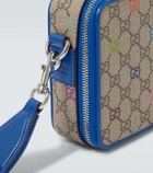 Gucci GG Canvas leather-trimmed shoulder bag