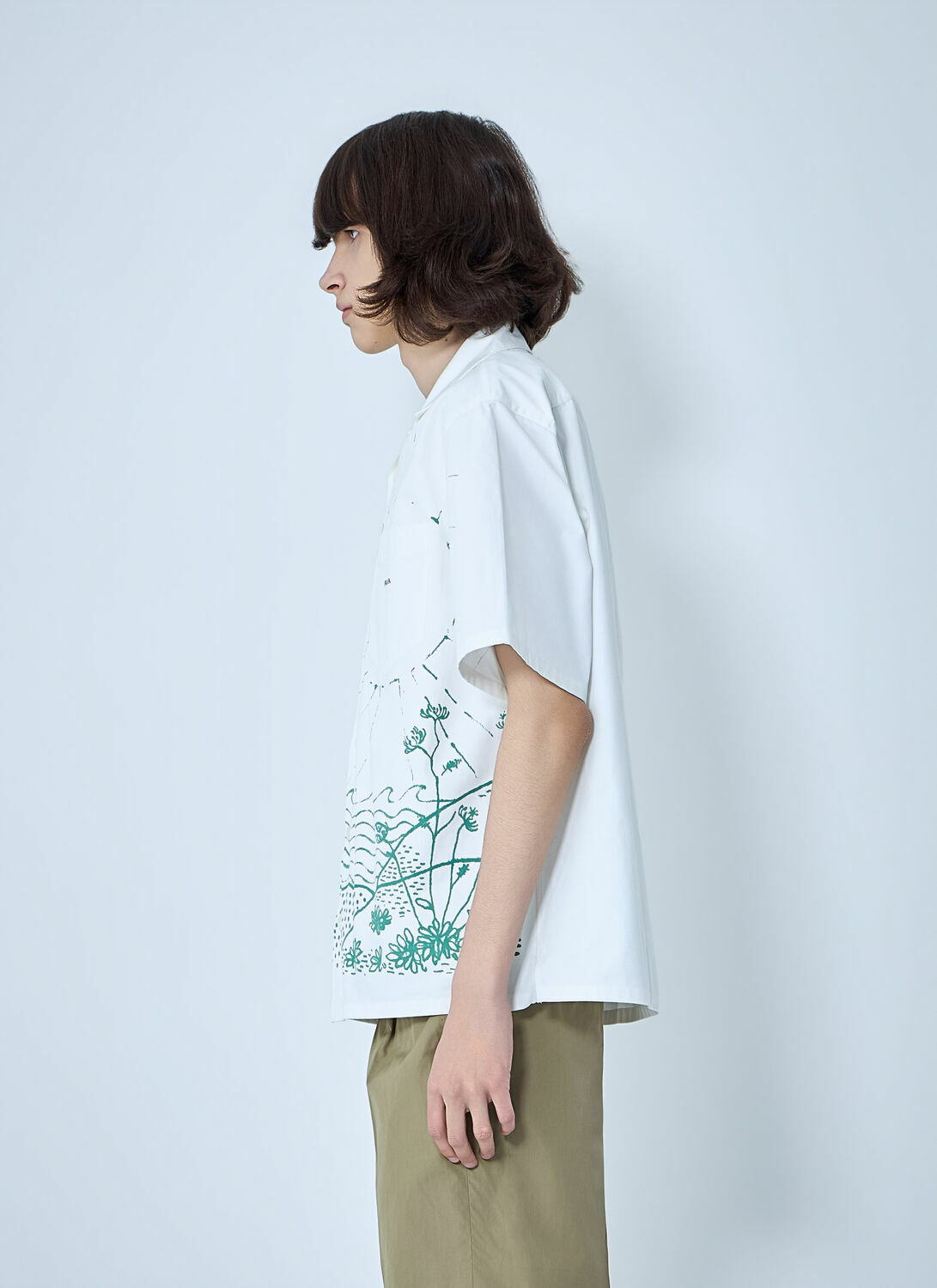 Prada Wave-Print Oversized Shirt
