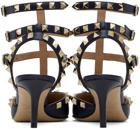 Valentino Garavani Navy Rockstud Caged 65mm Heels