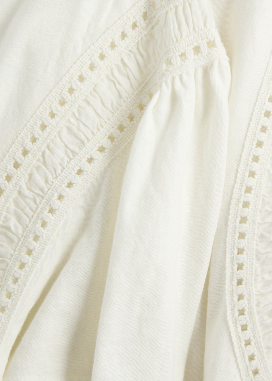 Paige Paisley Cotton-blend T-shirt Off White