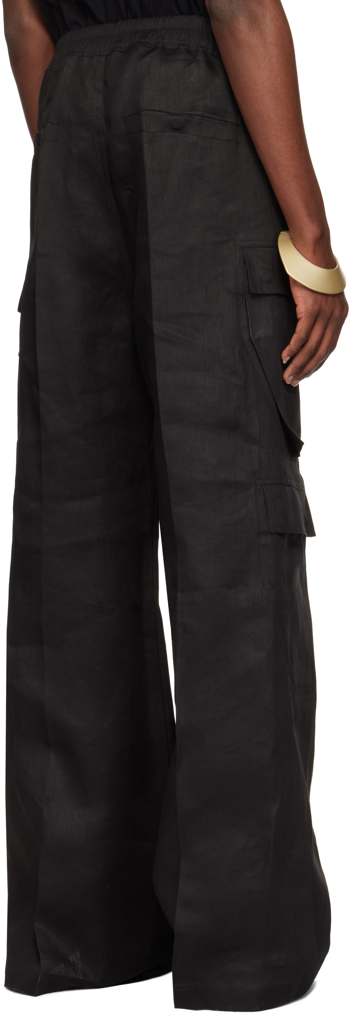 Rick Owens Black Hollywood Cargobela Cargo Pants Rick Owens