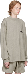 Fear of God ESSENTIALS Gray Cotton Long Sleeve T-Shirt