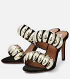Alaïa Tribale embellished suede mules