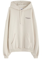 Mki Miyuki Zoku Logo Hooded Cotton-blend Sweatshirt Cream