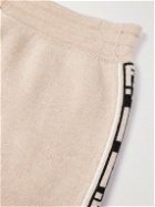 Fendi - Straight-Leg Logo-Jacquard Cashmere Sweatpants - Neutrals