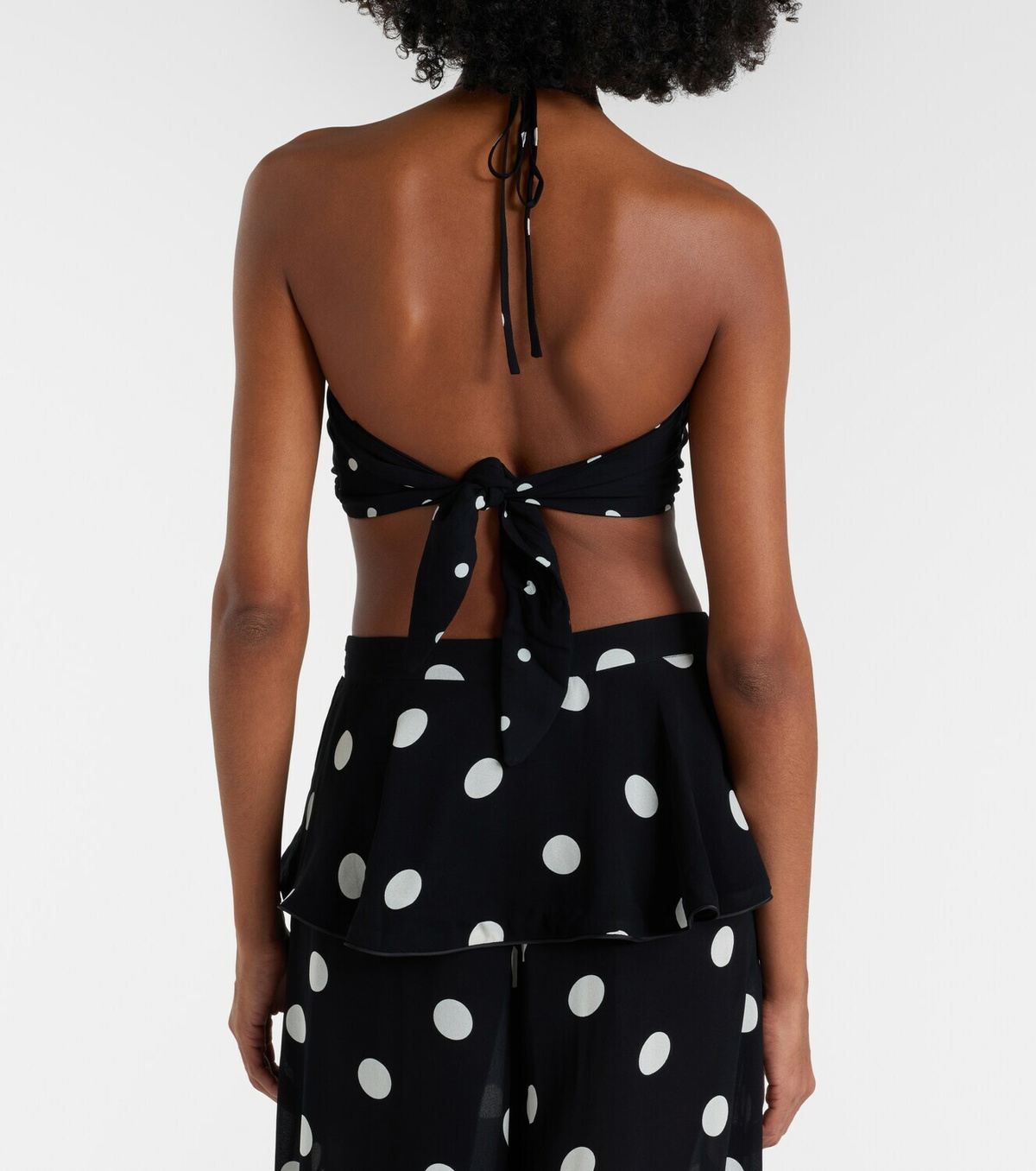 Adriana Degreas Polka-dot bandeau bikini top
