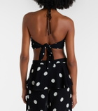 Adriana Degreas Polka-dot bandeau bikini top