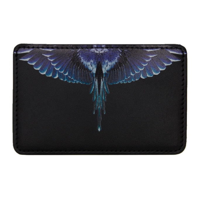 Photo: Marcelo Burlon County of Milan Black and Blue Ghost Wings Card Holder
