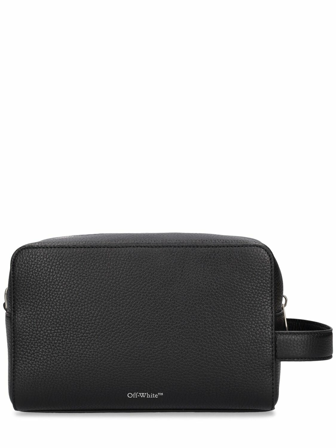 OFF-WHITE - 3d Diagonal Leather Pouch Off-White