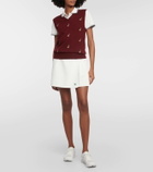 Tory Sport Embroidered cashmere sweater vest