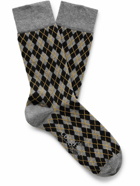 Kingsman - Argylle Cotton and Nylon-Blend Socks - Gray