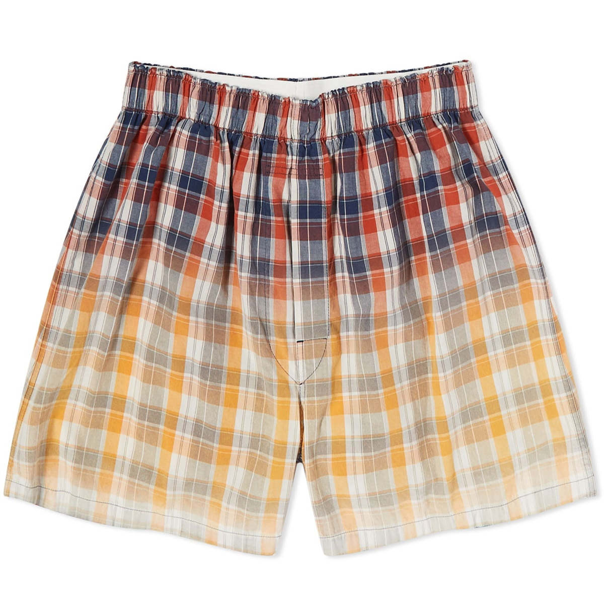 Maison Margiela Women's Checked Boxer Shorts in Red Maison Margiela