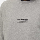 Maharishi Men's MILTYPE Embroidery Crew Sweat in Grey Marl