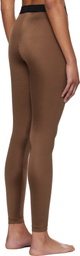 TOM FORD Brown Lustrous Signature Leggings