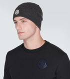 Moncler Logo wool and cashmere beanie