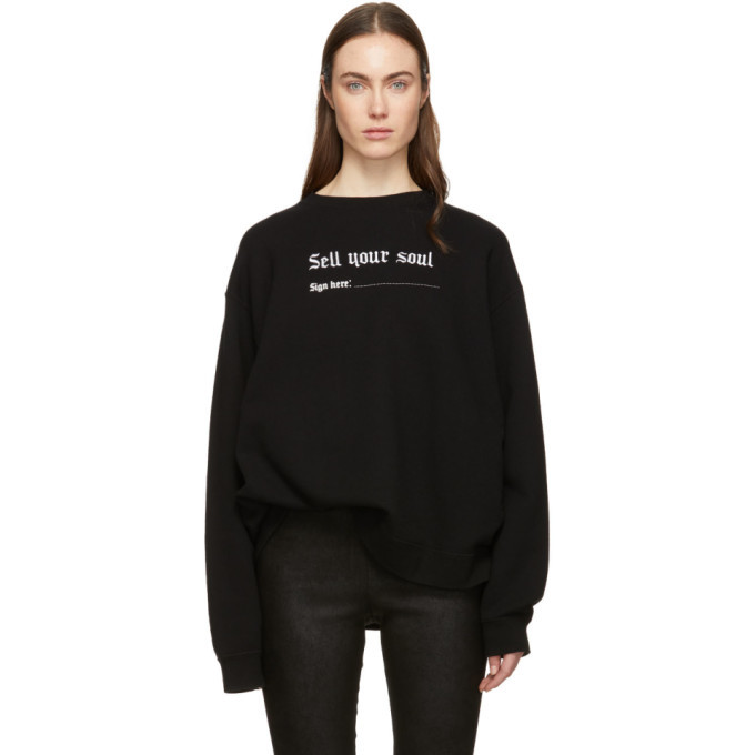 R13 Black Oversized Sell Your Soul Sweatshirt R13