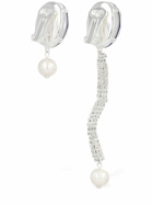 MAGDA BUTRYM - Asymmetrical Pearl & Crystal Earrings