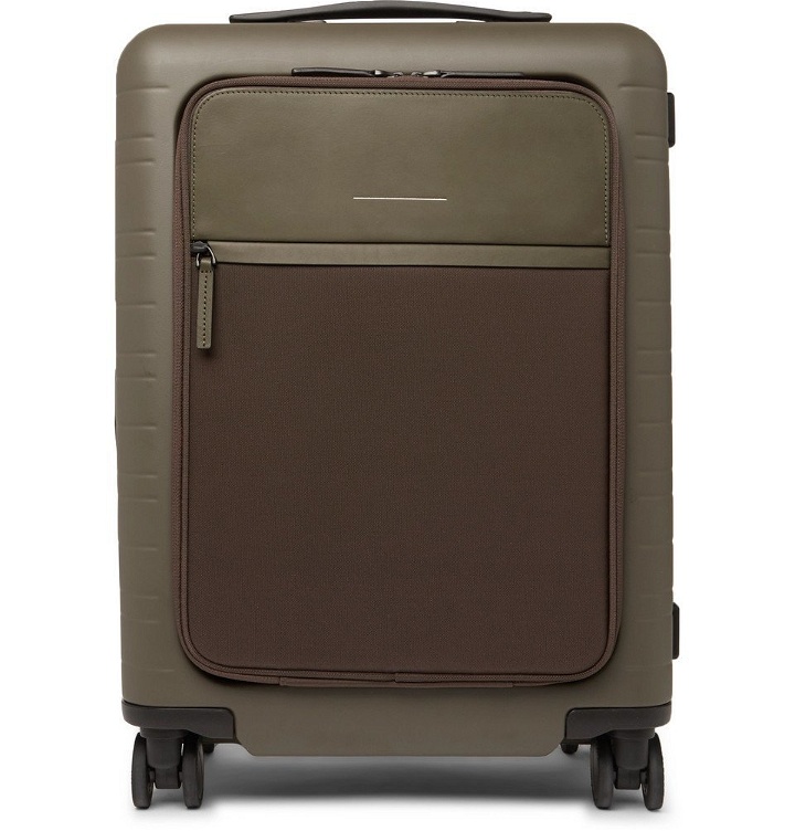 Photo: Horizn Studios - M5 55cm Polycarbonate, Nylon and Leather Carry-On Suitcase - Army green