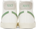 Nike White & Green Blazer '77 Sneakers